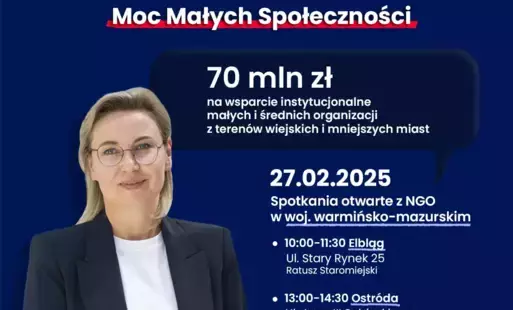 Zdjęcie do Zapraszamy na spotkania z Ministrą Adrianą Porowską