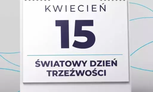 Kartka z kalendarzarza 15 kwiecień Światowy dzień trzeźwości