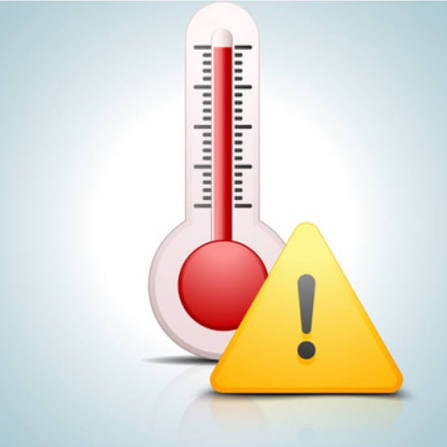 Termometr wskazujący wysoką temperaturę
