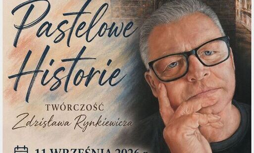 Plakat z autorem prac przygotowanych na wernisaż