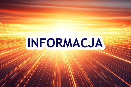 Napis INFORMACJA