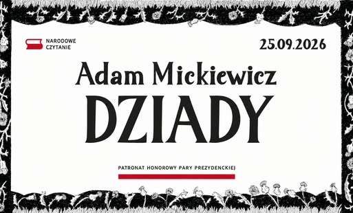 Napis Adam Mickiewicz Dziady