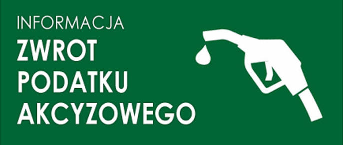 Napis Informacja zwrot podatku akcyzowego